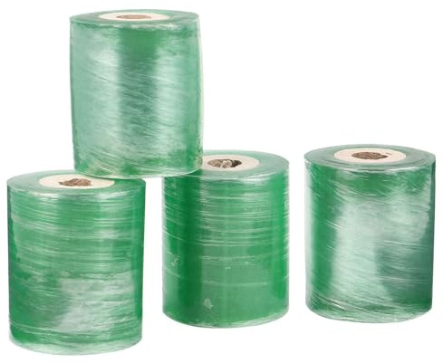 FONDOTIN 4 Rollos Cinta Injerto Autoadhesiva Transparente PVC Estirable para Árboles Frutales Pecanas Nogales Cítricos