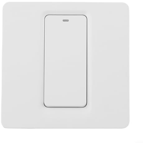 Intelligenter Wandschalter für Zigbee, 1-Gang, 600 W, 86 Typ, Lichtschalter mit App-Steuerung, Sprachassistent, Timer, Planungsfunktion, Weiß (1-Gang)