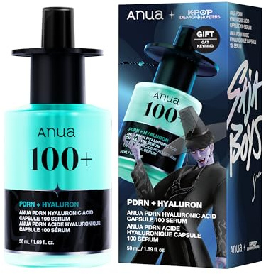 Anua Pdrn Hyaluron Capsule 100 Serum, Kpop Demon Hunters, 50ml | Strahlendes Gesicht mit Lachs-Dna, Hyaluron, Feuchtigkeit, Aufpolsternder Effekt, Leichtes Serum, Glass Skin