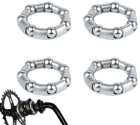 Generisch Juego de 4 soportes para bielas de bicicleta de 20,6 mm x 7 mm, rodamientos de ruedas para bicicletas de carretera y niños, accesorios de reparación para componentes de ciclismo elástico