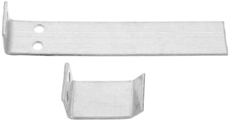 Garage Door Positioning Stop Bracket Limit Plate Iron Silver 2pcs