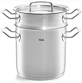 Fissler Original-Profi Collection Multistar/Edelstahl-Topf (Ø 20 cm, 6 L) hoher Spargel-Kochtopf mit Deckel, Siebeinsatz zum Dünsten und Garen von Spargel - Induktion