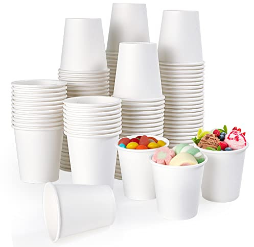 TV TOPVALUE 600 Count 4 oz Paper Cups, Disposable Bathroom Mouthwash White Espresso Cups for Home, School and Office