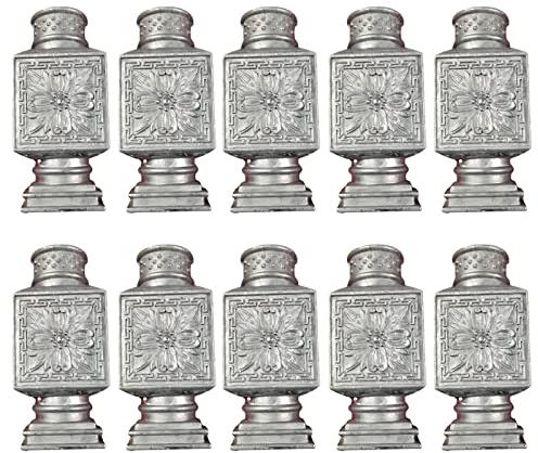 MFFIRE 10X Pfostenkappe, Aluminium Zaunpfosten Mit Runder Basis Abdeckkappen Für Treppengeländer Gartendekoration,25x25mm