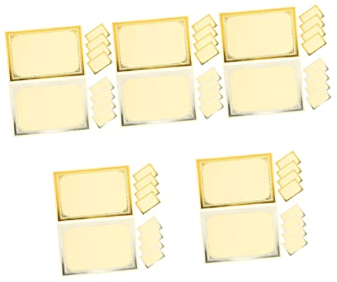 STOBOK 40 Sheets Certificate Paper Blank Award Certificates for Business School Stationery Inner Papers for Office
