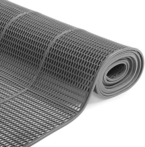 ybaymy Drainagematte 300x90cm, Antirutschmatte 4mm Dicke, Perforiert Gummimatte Bodenmatten Zur Verwendung in Nassbereichen Küchen, Schwimmbad, Restaurants Garagen, Durchgänge Flure Sauna Matten