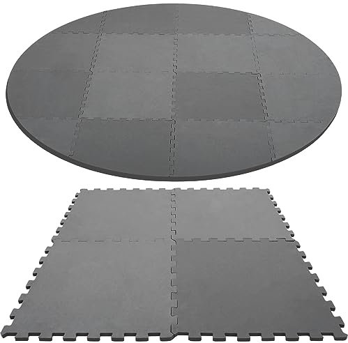 Timgle Tapis de bain à remous antidérapant de 190 cm - Tapis de protection de sol gonflable pour jacuzzi extérieur - Rembourrage en mousse - Tapis de sol pour isolation thermique (gris, 1,27 cm