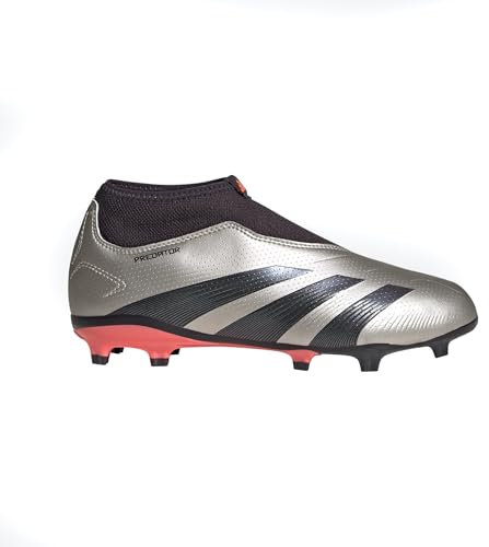 adidas League - Tenis de fútbol Unisex sin Cordones, Platin Metallic/Aurora Black/Turbo, 19.0 cm