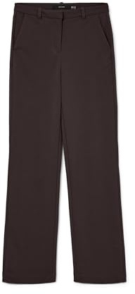 VERO MODA Damer Vmzamira Mw Straight Pant Ga Noos tygbyxor, Choklad tårta, 30 SE/XL