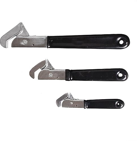 BE-TOOL 3 Pack Adjustable Plumbing Wrench, 4 Inch 6 Inch 8 Inch Multi-Function Heavy Duty Quick Torque Spanner for Repairing Plumbing Faucet Pipes Screws