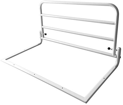 Bettgitter, Sicherheits-Seitengitter, Metallgriffstoßstange für Erwachsene mit unterstützter Verarbeitungsstörung, Doppelbett, medizinisches Krankenhausbett (Farbe: Weiß, Größe: 80 cm) (Weiß 60