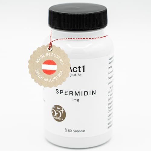 Spermidin - Act1. Verlangsamt den Alterungsprozess und unterstützt die Zellerneuerung. 55+ Formel