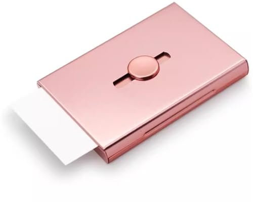SLEDEZ Visitenkartenetui für Männer und Frauen Visitenkartenetui for Damen und Herren(Pink)