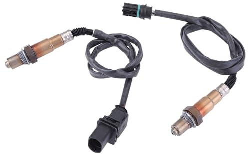 2 Stück Lambdasonde vor Katalysator und Nach Kat für N43 E81 E87 E88 116i 118i E90 E91 E92 316i 318i M43 Sauerstoffsensor Lamdasonde Regelsonde 0258010421, 0281004029, 0258010422, 5 Draht 600mm/700mm
