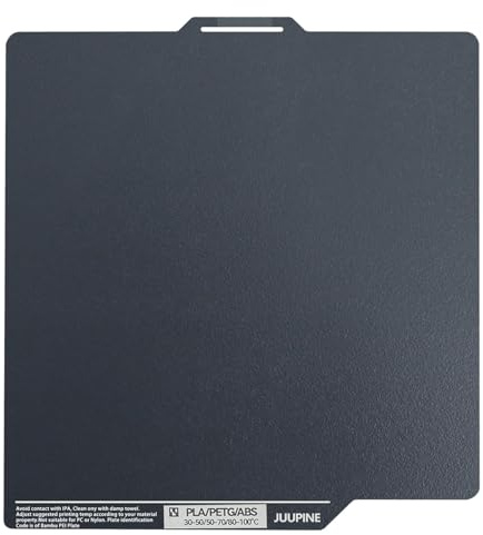 JUUPINE Plaques de type Frostbite Supertack (polyuréthane) 257 x 257 mm pour Bambulab P1S/X1/X1C/P1P/P1/A1, revêtement en polyuréthane de processus spécial, impression à froid à basse température