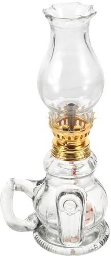 DECHOUS Petroleumlampe Für Tischdekoration Vintage-öllampe Mit Klarem Glasschirm Für Innenhof Und Hochzeitsdeko Handgefertigte Öllampe Fürhalle Und Balkon