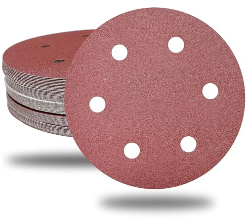 CUBEWAY Dischi abrasivi in , 215 mm, 30 pezzi, 6 grane, P240 | Ossido di alluminio di alta qualità, universale per cartongesso, legno, metallo, plastica, stucco e cemento