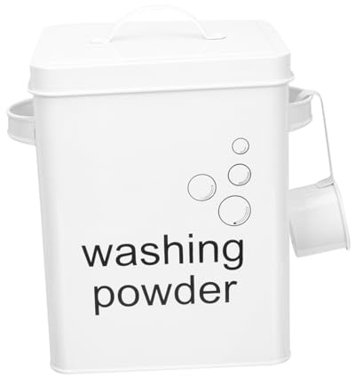 HIAKDOFT Laundry Powder Storage Container with Lid and Seal Portable Laundry Powder Bucket with Scoop for Washing Detergent and Fabric Softener Capsules