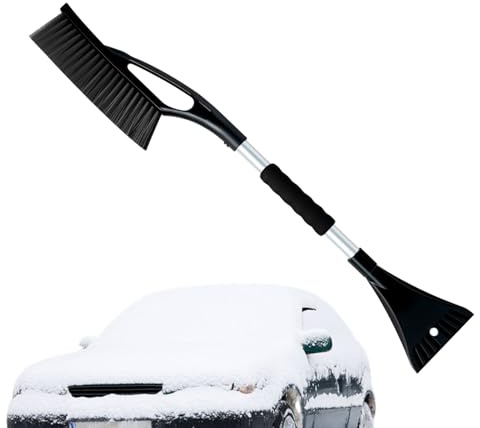 Spazzola di neve per auto, strumento di raschietto di ghiaccio, rimozione della neve invernale, detergente per parabrezza automobilistico, accessorio per camion SUV RV per freddo, manutenzione del vei