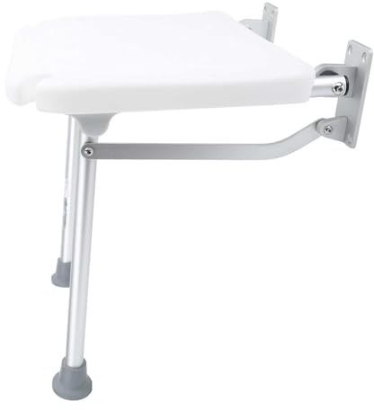 Focket Siège de Douche Pliant, Banc de Bain Pliable en Alliage en Aluminium avec Pieds Antidérapants et Trous de Drainage pour Les Femmes Enceintes âgées