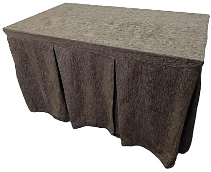 Genérico Falda o Ropa de Camilla Tejido Chenilla 8 Pliegues - Enaguillas, Enaguas, Ropa Chenilla, Ropa de Mesa de Camilla (Chocolate, 110X70CM)