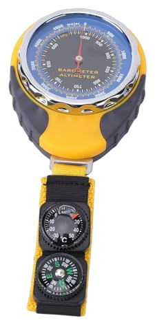 Akozon Portable Multifunctional Altimeter Barometer Compass Temperature Meter for Outdoor Activities