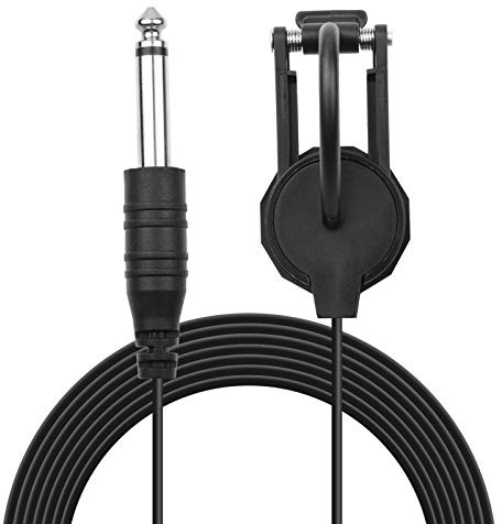 Clip-on Instrument Pickup Transducer with 1 4 Inch Connector 2 4M Cable for Acoustic Guitar Violin Mandolin Ukulele Natural Clear Tone Convenient Easy to Use No Battery
