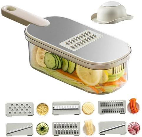 Cortador de verduras Picador de alimentos multiusos Cortador de patatas que ahorra tiempo Cocina para patatas, zanahorias, calabacines, cebollas, utensilios de cocina esenciales, adornos de jardín