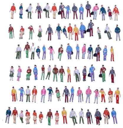 CATZUM 100 Figuras Pequeñas de Personas Set Miniaturas para Modelos de Trenes y Escenas (1:100)