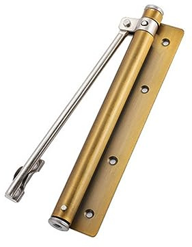 Apriporta, Chiudiporta in acciaio inossidabile semplice for uso domestico con molle regolabili e chiudiporta luce di ammortizzazione automatica per cancello scorrevole(6)