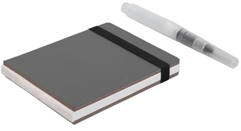 Changor Tom Skissbok Mini Portabel Fickjournal för Att Rita och Skriva 26 Sidor 200gsm Tjockt Papper Svart