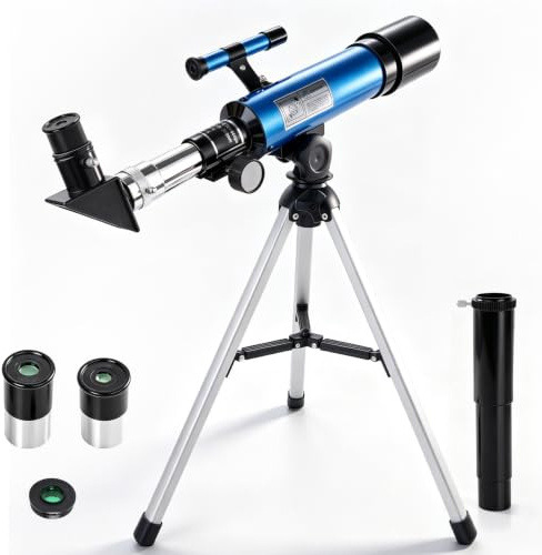 Télescope Enfants avec Chercheur 36050 Télescopes pour Débutants (Bleu)