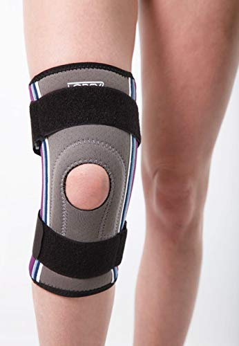 LOREY Kniebandage, Kniestütze aus offenporigem Neopren mit Zwei Klettverschlüssen (M)