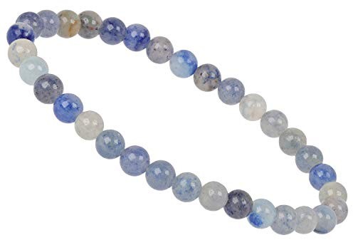 ELEDORO Edelsteinarmband für Damen 6 mm | ELEDORO, kleine deutsche Schmuckmarke: handgefertigtes 6-mm-Edelsteinarmband für Yoga, Meditation und Achtsamkeit