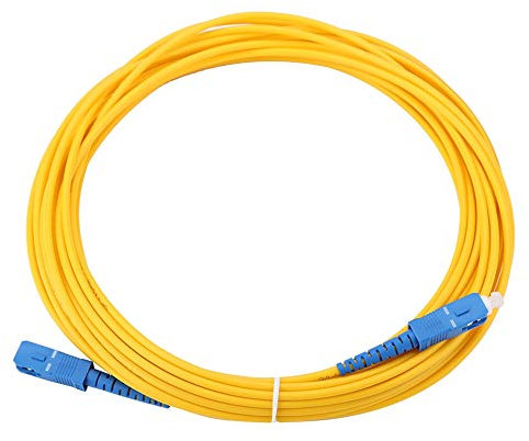 Dpofirs Cavo a fibre ottiche SC-SC, cavo di collegamento a ponticello in fibra da 10 metri, cavo in fibra a bassa perdita di inserzione 0,18 dB e grande perdita di ritorno e buone prestazioni, -40-80