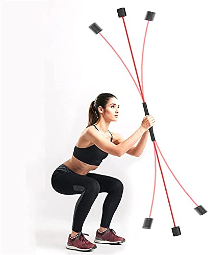 Sport Schwingstab Fitness Swingstick Schwerkrafttrainer zum Trainieren der Tiefenmuskulatur Kraftstangen-Trainingsstange, gewichtete Trainingsstange mit elastischen Trainingsgeräten, aus Gummi und Gl