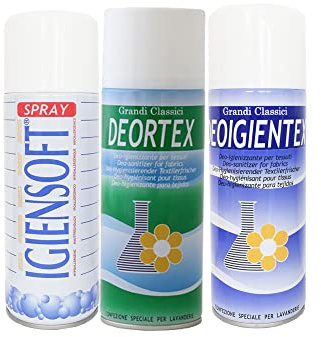 Tris Rampi desodorantes e higienizantes para tejidos grandes clásicos: IGIENSOFT, deortex, deoigientex de 400 ml