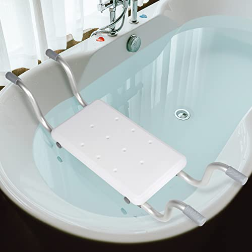Jopassy Siège de Baignoire– 72 x 22,5 x 18 cm - Planche de Bain antidérapante - Distance réglable - Siège de Bain Confortable pour Les Personnes âgées- Charge maximale : 136 kg