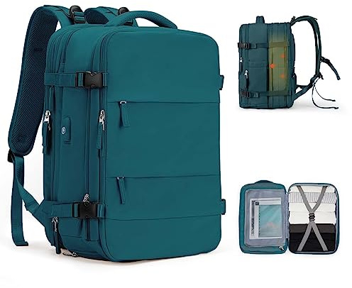 SZLX Vakuum Rucksack Handgepäck Damen, Airbag Rucksack Vakuum mit Vakuumsystem für Reisen, Ryanair Vacuum Reiserucksack mit Pumpe Wasserdicht Herren Vakuumkoffer