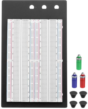 PATIKIL 1 Set Breadboard, Solderless Breadboard Large Breadboard 1660 Tie Points Prototype PCB Bread Board Electronics Kit Plates