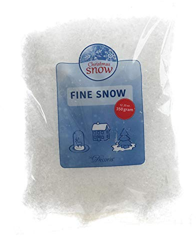 Zarivy Bolsa de nieve artificial 350g, ideal para decoración, manualidades y ambientes festivos.