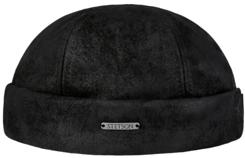 Stetson Classic Pigskin Dockermütze Herren Sommer schwarz M (56-57 cm)