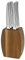 Lou Laguiole Jet Sablé - Bloc bois d'acacia 6 couteaux steak