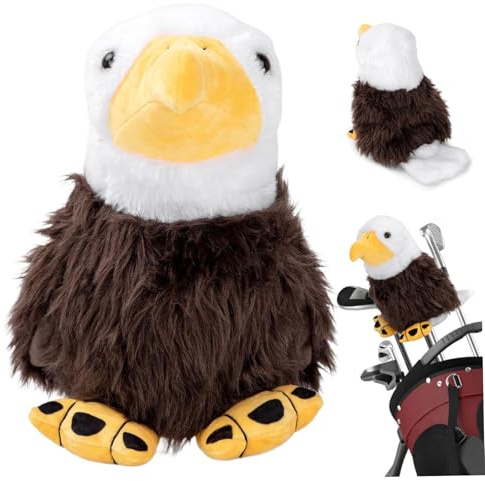 Golf Club Head Cover niedliche Eagle-Form Golf Head Cover Plüschfahrer Headcover Protective Decorative 10x8 Zoll Golf Club Cover Cartoon Golf Geschenke für Frauen & Männer, Golfclub Covers
