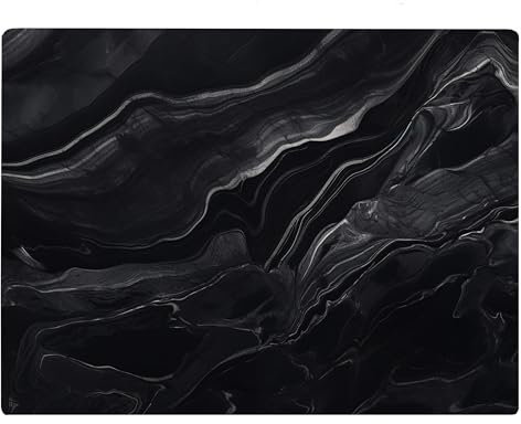 Tabla de cortar de cristal de mármol negro para cocina, regalo decorativo para el océano, granito, piedra de granito, regalo para su mamá esposa (mármol negro)