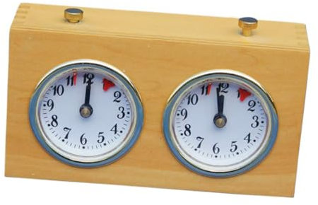 ibasenice Schachuhr Schachspieluhr Mechanischer Timer Für Schach Chinesisches Schach Weiqi Brettspiel-Timer Tragbar Ohne Batterien Kompakt Und Einfach Zu Bedienen