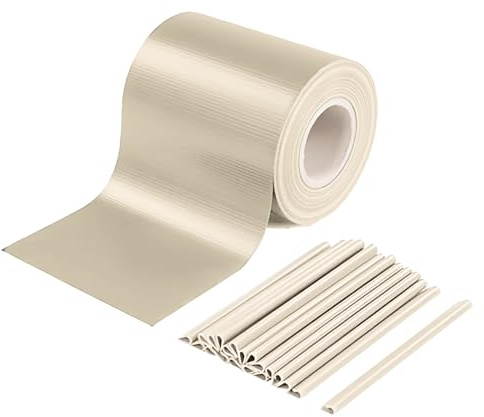 EFFE PVC Sichtschutzstreifen mit 20 Clips | Zaunblende creme