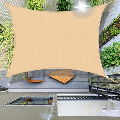 SRHIMEOS Telo Parasole per Esterni Rettangolare 3x4, Vela Ombreggiante Protezione Solare, Tende a Vela Rettangolari Resistente Ai Raggi UV per Esterno, Giardino, Terrazzo, Balcone