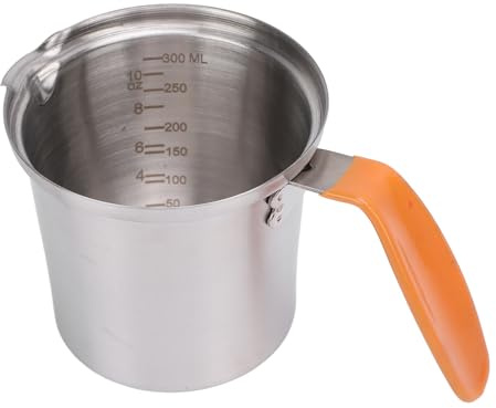 Fafeicy Jarra de Espuma de Leche con Estándares, Acero Inoxidable, Ideal para la Producción de Lattes y Capuchinos en Casa (300ML)