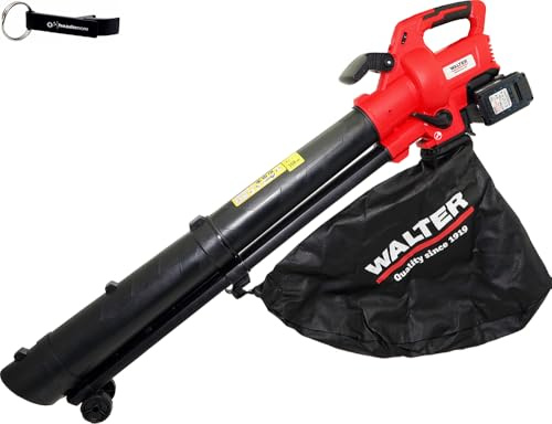 HEADNMORE Bundle – Walter 40 V batteri lövsugare lövblåsare (inklusive 2 batterier) nyckelring